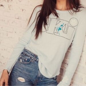 NWT Chaser Ski Tee Sky Blue Long Sleeve Cotton